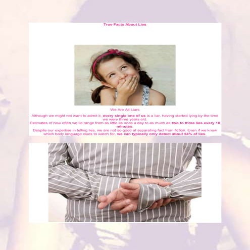 True facts about lies