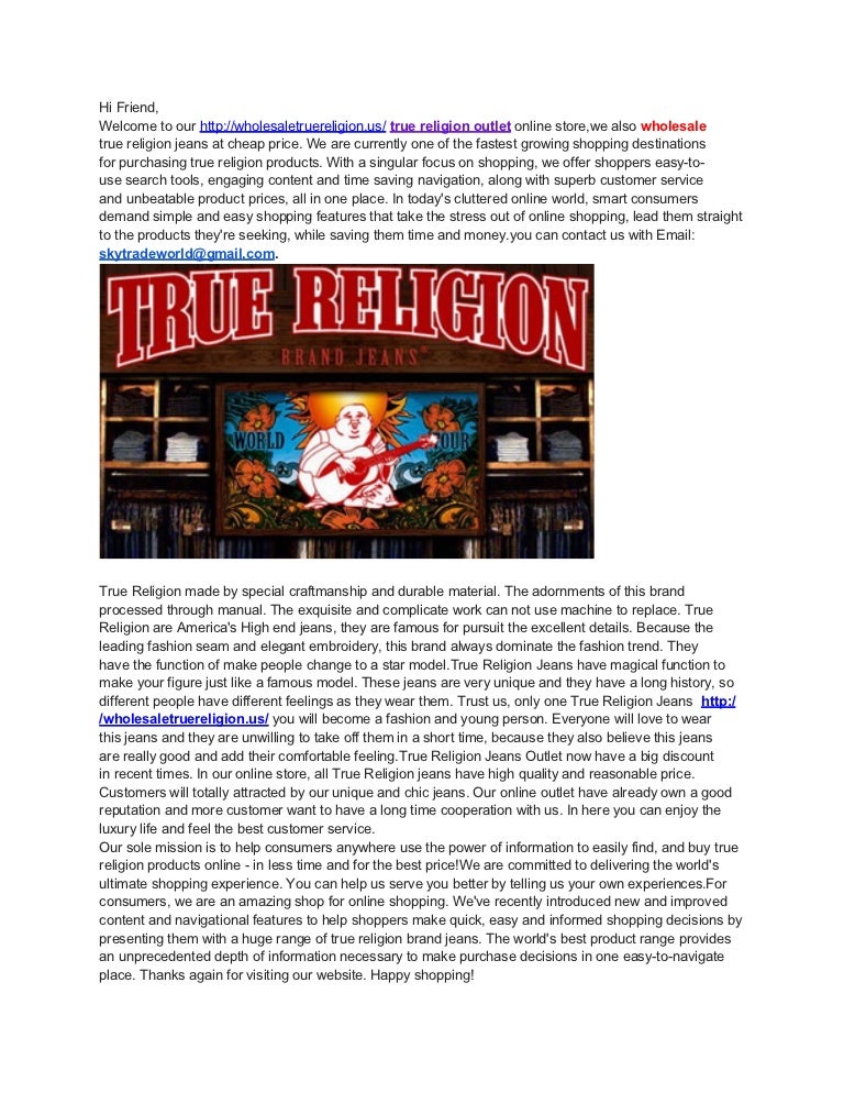 wholesale true religion clothing