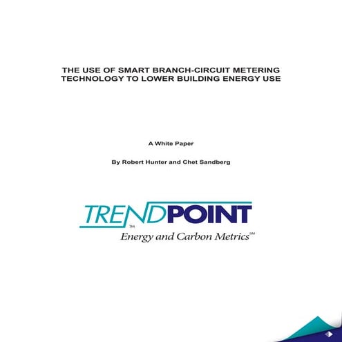 The Use Of Smart Branch-Circuit Metering