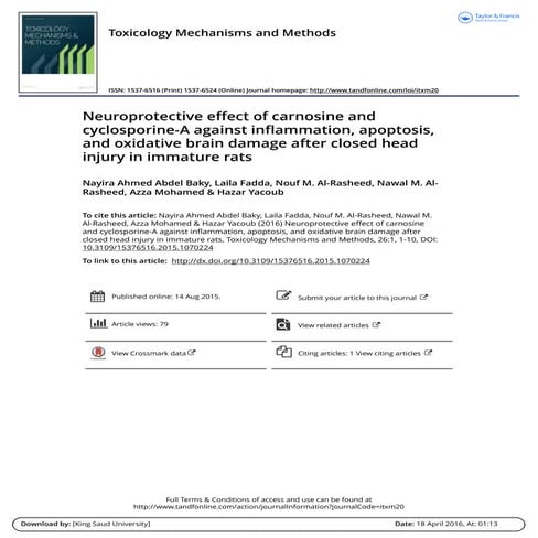 Animal Models in Traumatic Brain Injury | PPTX