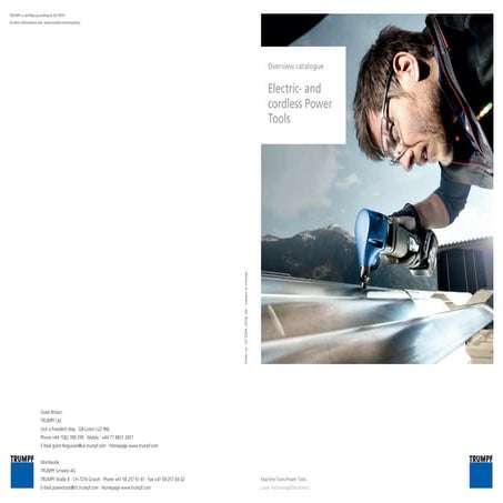 TRUMPF UK Power Tools Overview | PDF