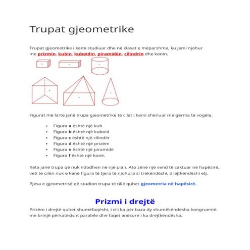 Trupat gjeometrike i kemi studiuar dhe në klasat e mëparshme, ku jemi ...