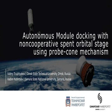 Docking with noncooperative spent orbital stage using probe-cone mechanism