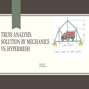 Truss Analysis (Mechanics vs. Hypermesh)