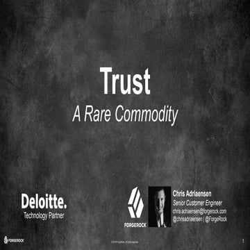 Trust - A Rare Commodity (Extended)
