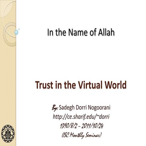 Trust in the Virtual World