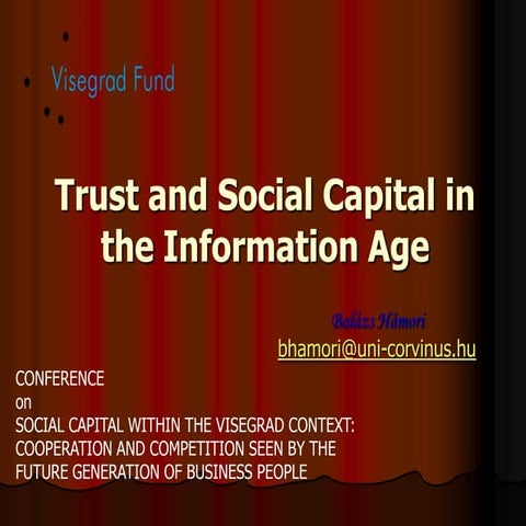 Trust And Social Capital Final