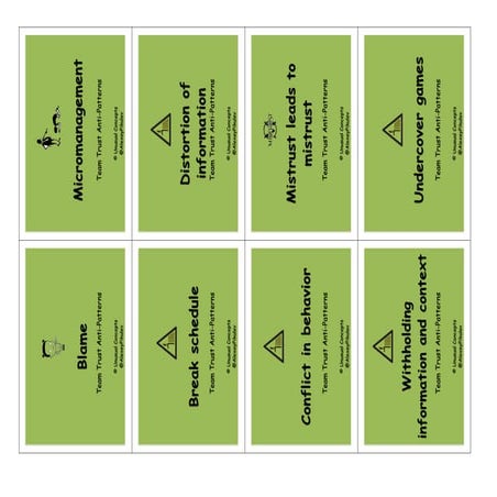 Trust anti pattern cards