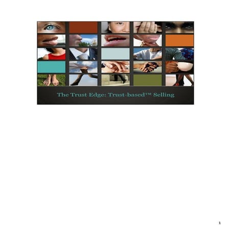 Trust Based  Selling  M I S  July 2010