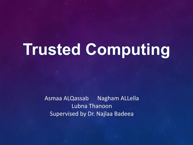 Trusted Computing security _platform.ppt