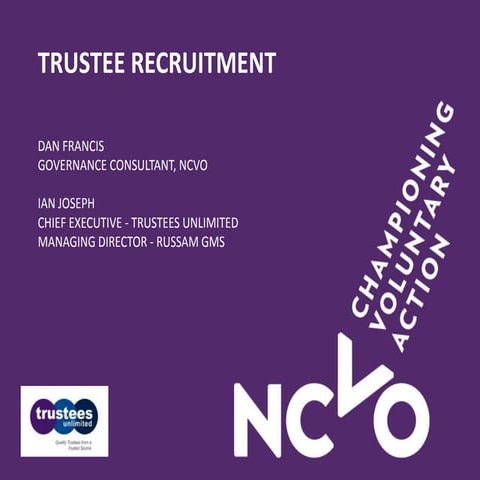 Recruiting Trustees to your charity