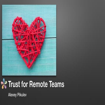 Trust for remote teams 