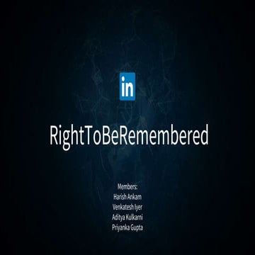 No Access To Primary Email  - Right To Be Remembered