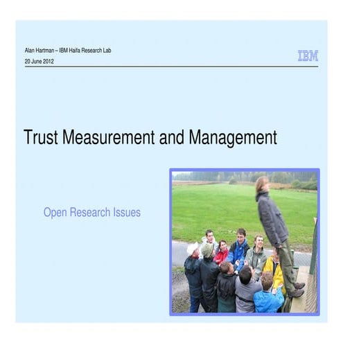 Trust Measurement and Management