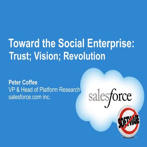 Social Enterprise: Trust; Vision; Revolution