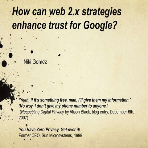 Trust and the Web2.0 (2009)