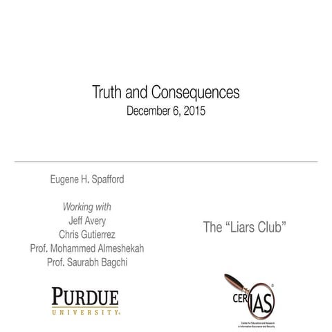 Truth and Consequences