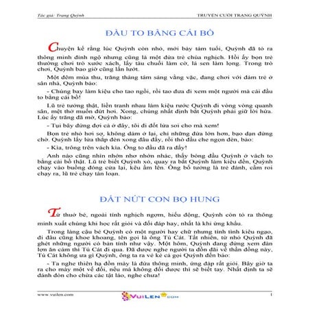 Truyen cuoi trang quynh