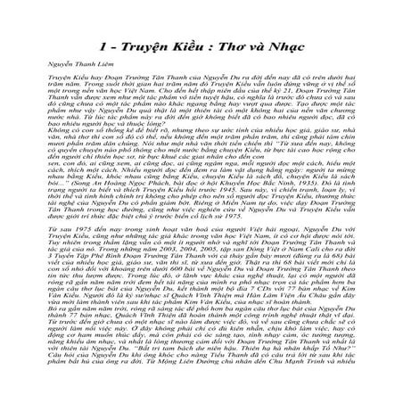 Truyện Kiều : Thơ và Nhạc - Nguyễn Thanh Liêm