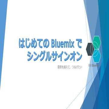 はじめての Bluemix でシングルサインオン ～ 雲間を越えて、つなげたい