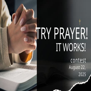 Try prayer and love everyone and share,. | PPTX