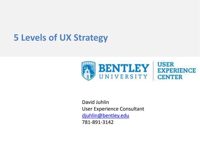 5 Levels of UX Strategy
