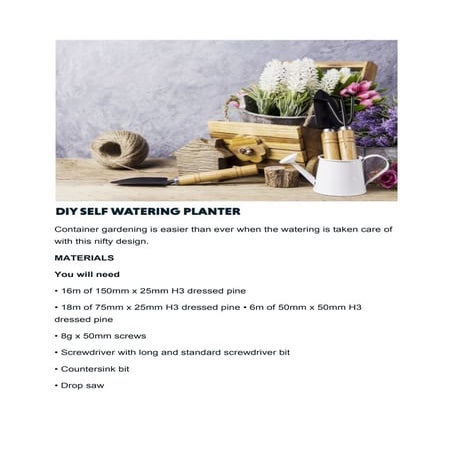 DIY SELF WATERING PLANTER