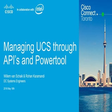 UCS Automation through the use of API's and UCS PowerTool