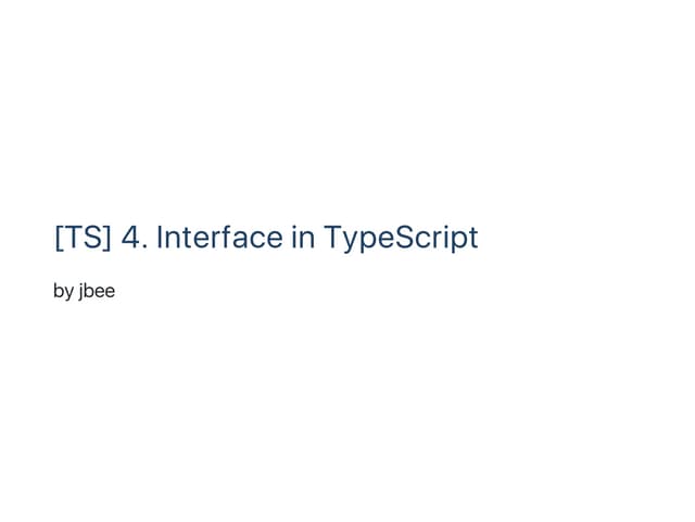04. interface in typescript