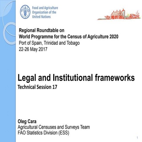 Legal and institutional framework