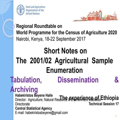 Short Notes on The  2001/02  Agricultural  Sample  Enumeration Tabulation, Di...