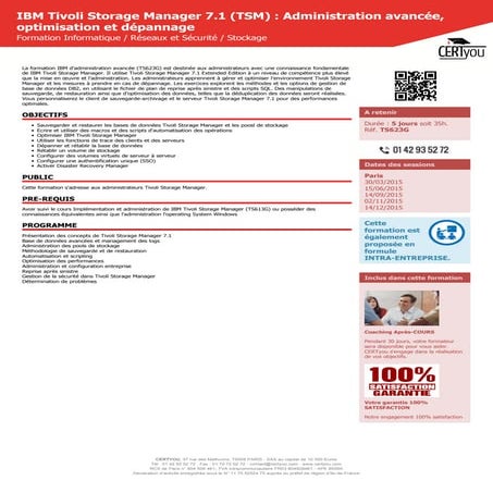 Tsm formation-tivoli-storage-manager-tsm | PDF