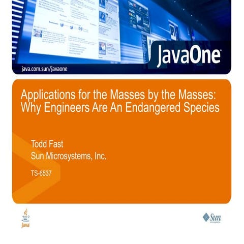 Applications for the Masses by the Masses: Why Engineers Are An Endangered Sp...