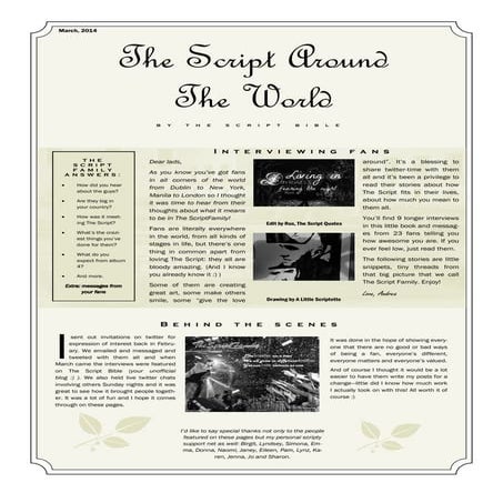 The Script Around The World - interviews with fans of The Script