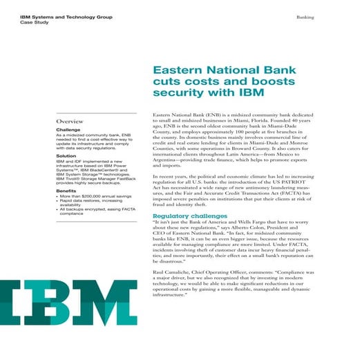 Eastern National Bank client reference