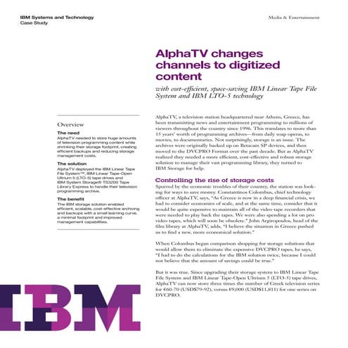 AlphaTV changes  channels to digitized  content