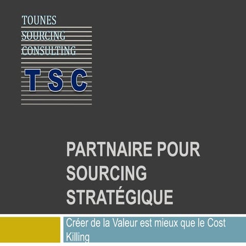 Tounes Sourcing Consulting 2014