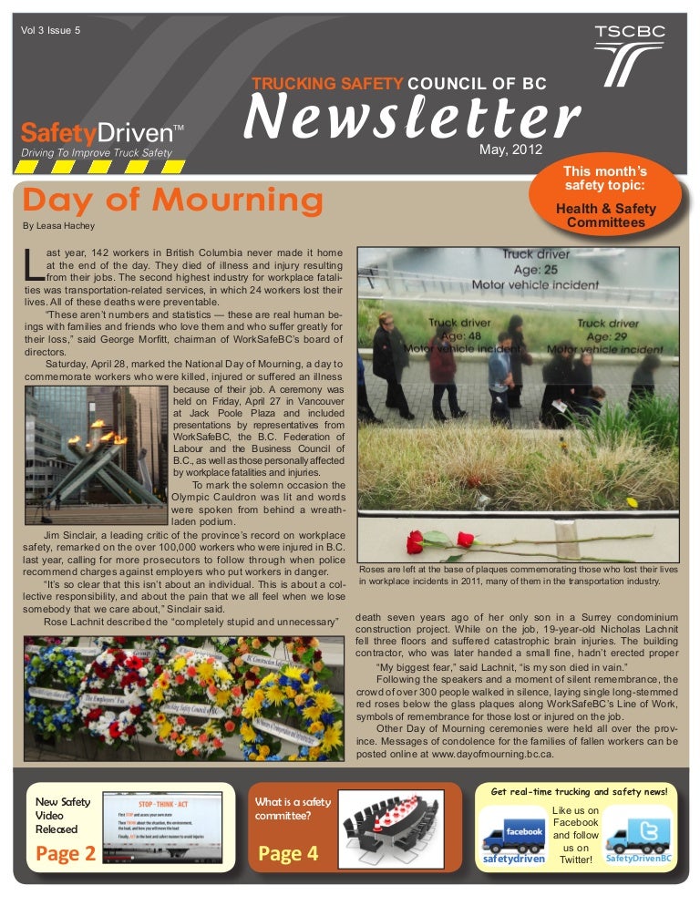 trucking safety council of bc may 2012 newsletter