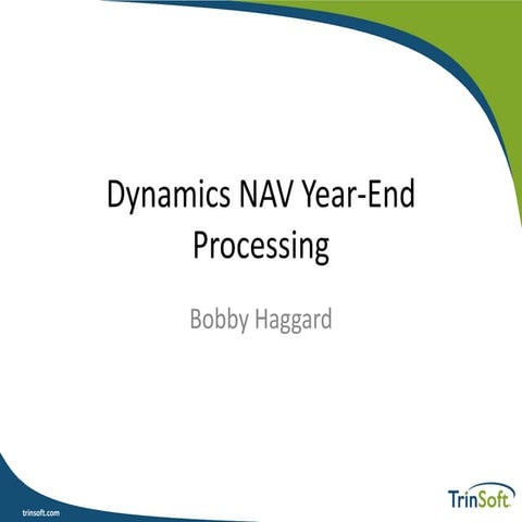 Microsoft Dynamics NAV Year-End Prep