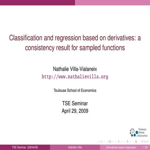Classification and regression based on derivatives: a consistency result for ...