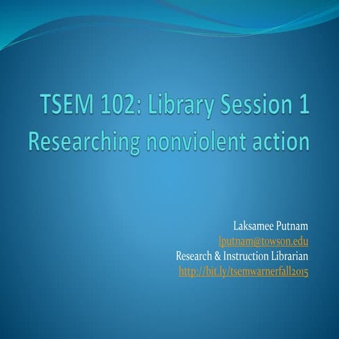 TSEM Fall 2015 Warner Class1