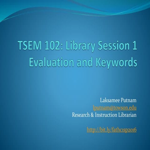 TSEM Spring 2016 Fath Class 1