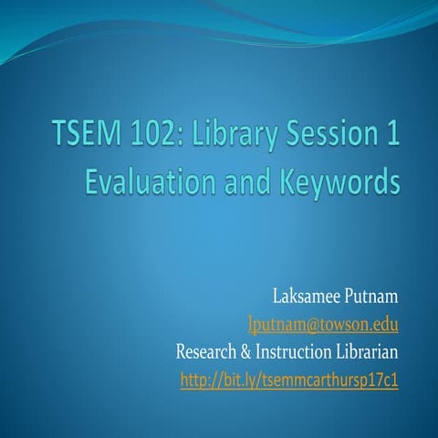 TSEM Spring 2017 Mcarthur Class 1