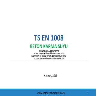 Ts en 1008   beton karma suyu