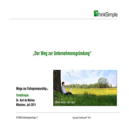 TS FNSt Vortrag Unternehmensgründung