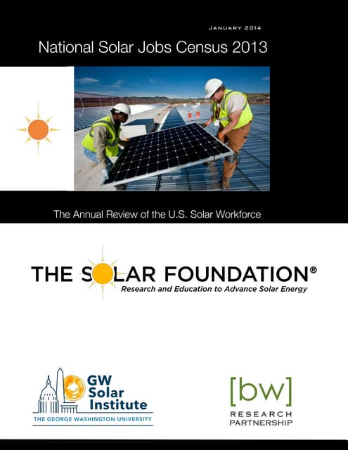 National Solar Jobs Census 2013
