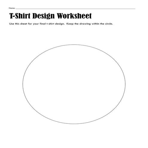 T shirt Design Worksheet