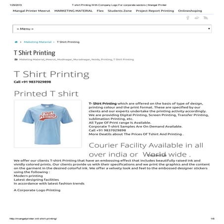 T shirt printing | PDF