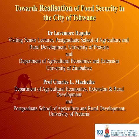 Tshwane Food Security Presentation(1)