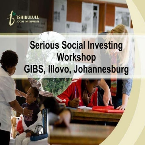 Developing CSI strategy in business - Tshikululu Social Investments workshop ...